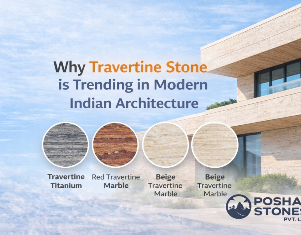 Travertine stone in modern Indian design