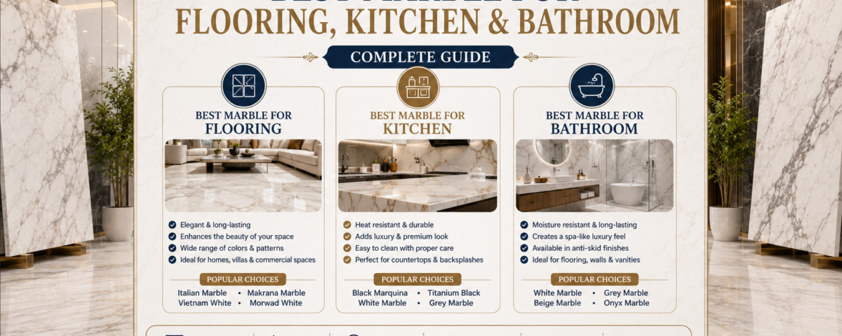 Best Marble for Flooring, Kitchen & Bathroom