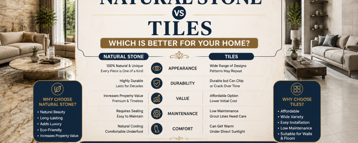 Natural Stone vs Tiles: Which is Better for Your Home?